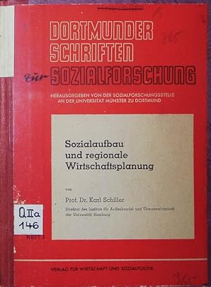 Bild des Verkufers fr Sozialaufbau und regionale Wirtschaftsplanung. zum Verkauf von Antiquariat Bookfarm