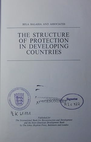 Bild des Verkufers fr The structure of protection in developing countries. zum Verkauf von Antiquariat Bookfarm