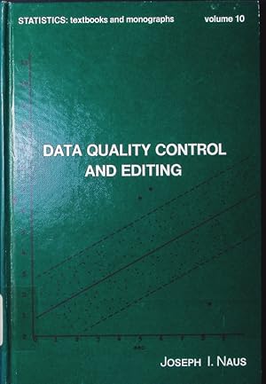 Imagen del vendedor de Data quality control and editing. a la venta por Antiquariat Bookfarm