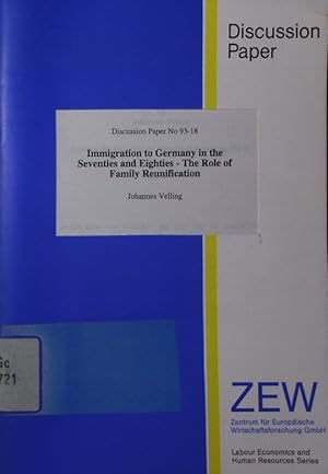 Seller image for Immigration to Germany in the seventies and eighties. the role of familiy reunification. for sale by Antiquariat Bookfarm