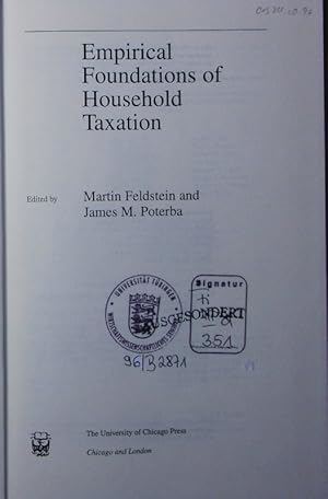 Bild des Verkufers fr Empirical foundations of household taxation. zum Verkauf von Antiquariat Bookfarm