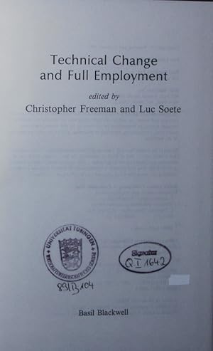 Bild des Verkufers fr Technical change and full employment. zum Verkauf von Antiquariat Bookfarm