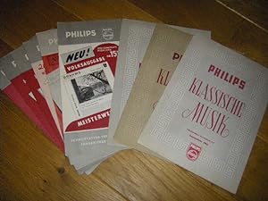Konvolut: 9 x Schallplattenverzeichnis Philips 1956/1957/1958. Klassische Musik