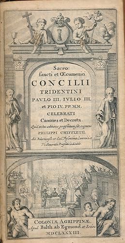 Bild des Verkufers fr Sacro sancti et OEcumenici Concilii Tridentini Paulo III, Iulio III, et Pio IV. PP. MM. Celebrati Canones et Decreta. Quid in hac editione prastitum sit sequens Philippi Chiffletii, Abb. Balernensis et Eccl. Vesontinae Canonici et Vic. Generalis, Praefatio indicabit zum Verkauf von LIBRAIRIE GIL-ARTGIL SARL