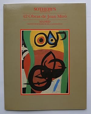 42 Obras de Joan Miró. Catalogue for a sale held by Sotheby's Auctioneers in Madrid on 9th Decemb...