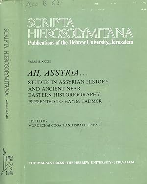 Seller image for Scripta hierosolymitana Vol.XXXIII. Ah, assyria. vol XXXIII Studies in assyrian history and ancient near eastern historiography for sale by Biblioteca di Babele