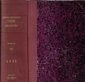 Bollettino della R. Società Geografica Italiana serie VII Vol. IV 1939