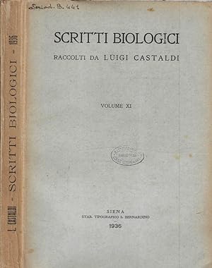 Bild des Verkufers fr Scritti biologici Volume XI 1936 zum Verkauf von Biblioteca di Babele