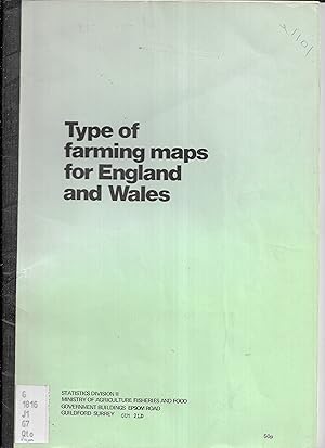 Bild des Verkufers fr Type of farming for England and Wales. [Based on agricultural census for 1971] zum Verkauf von Gwyn Tudur Davies