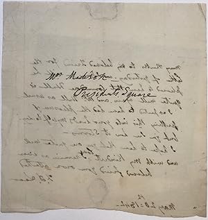Seller image for TWO AUTOGRAPH NOTES, SIGNED BY F. D. LEAR, BOTH DIRECTED TO MRS. [DOLLEY] MADISON, 1839, AND 1842 for sale by Bartleby's Books, ABAA