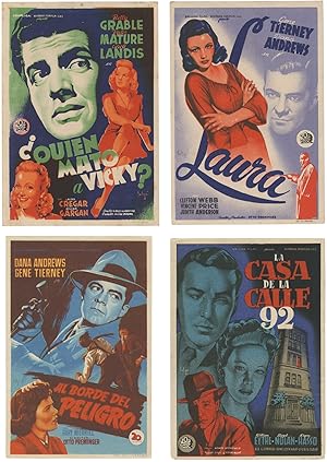 Classic Film Noir, US and foreign 1934-1961 (Collection of 154 Spanish film heralds, 1934-1961)