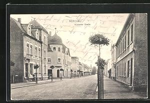 Ansichtskarte Nerchau, Wurzener Strasse mit Vereinsbank