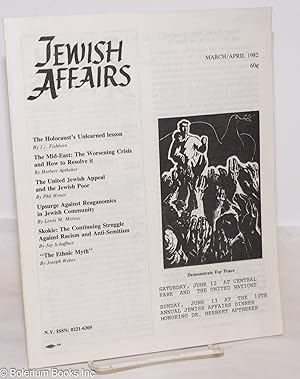 Seller image for Jewish affairs: Vol. 12, no. 2, March-April 1982 for sale by Bolerium Books Inc.