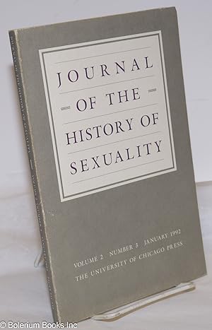 Imagen del vendedor de Journal of the History of Sexuality: vol. 2, #3, January 1992: Special Issue part 2; The State, Society, and the Regulation of Sexuality in Modern Europe a la venta por Bolerium Books Inc.
