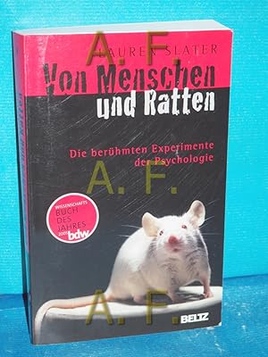 Bild des Verkufers fr Von Menschen und Ratten : die berhmten Experimente der Psychologie. Aus dem Amerikan. von Andreas Nohl / Beltz-Taschenbuch , 187 zum Verkauf von Antiquarische Fundgrube e.U.