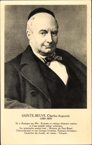 Bild des Verkufers fr Ansichtskarte / Postkarte Charles-Augustin Sainte-Beuve, Franzsischer Schriftsteller, Portrait zum Verkauf von akpool GmbH