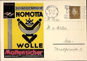 Ansichtskarte / Postkarte Reklame, Schachenmayr Nomotta Wolle, IG Farbenindustrie