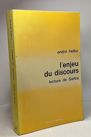 Imagen del vendedor de L'enjeu du discours - lecture de Sartre a la venta por crealivres