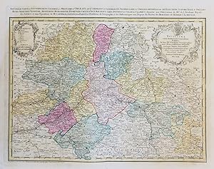 Bild des Verkufers fr Novissima totius Aureliani Generalitatis Exhibitio : In suas XII Electiones Stereographico more divisa ; accuratissime designata, juxtaque limites determinata" - Orleans Chateaudun Beaugency Artenay Blois Chambord Chateauneuf-sur-Loire Montargis Auxerre zum Verkauf von Antiquariat Steffen Vlkel GmbH