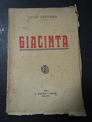 Seller image for Capuana Luigi. Giacinta. A. Barion. 1924 for sale by Amarcord libri