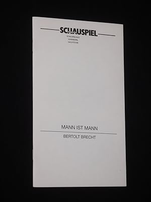 Imagen del vendedor de Programmheft Schauspiel Frankfurt 1996/97. MANN IST MANN von Brecht. Insz./ Bhnenbild/ Kostme: Klaus Emmerich, techn. Leitung: Hans Peter Boecker. Mit Wilfried Elste, Rene Toussaint, Axel Bhmert, Wolfgang Gorks, Henry Meyer, Michael Lucke, Ingrid Schaller, Eleonore Zetzsche, Gabriele Kstler a la venta por Fast alles Theater! Antiquariat fr die darstellenden Knste