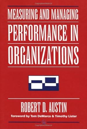 Imagen del vendedor de Measuring and Managing Performance in Organizations a la venta por Pieuler Store