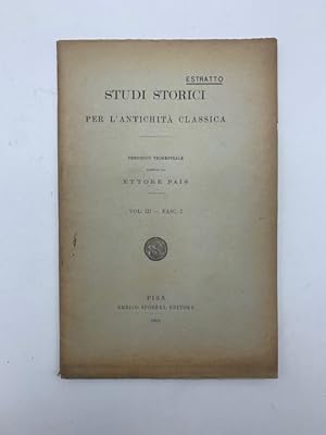 Bild des Verkufers fr Nuove osservazioni sul decreto di Gn. Pompeio Strabone relativo alla cittadinanza romana dei Cavalieri ispani zum Verkauf von Coenobium Libreria antiquaria