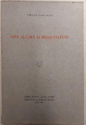 Note all'art. 82 dello Statuto