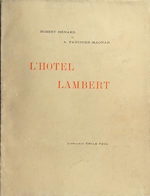 Seller image for L Htel Lambert for sale by Chlo et Denis Ozanne