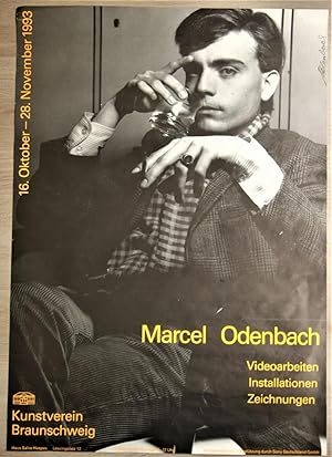 Marcel Odenbach. Videoarbeiten - Installationen - Zeichnungen. -- Ausstellungsplakat, signiert.