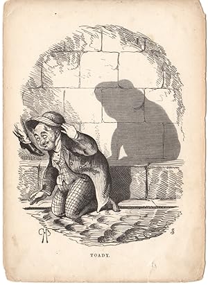 TOADY,the cariacatures of Charles Henry Bennett shadow drawing 1850 art print