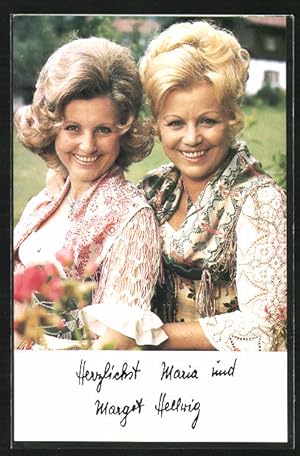 Seller image for Ansichtskarte Sngerin Maria Hellwig mit ihrer Tochter Margot in Tracht for sale by Bartko-Reher