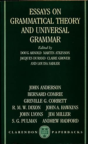 Bild des Verkufers fr Essays on Grammatical Theory and Universal Grammar zum Verkauf von avelibro OHG