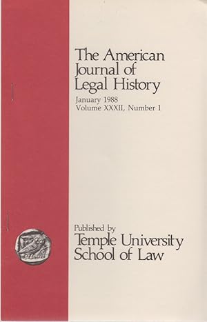 Immagine del venditore per The Profits of the Law: Legal Fees of University-Trained Advocates. [From: The American Journal of Legal History, Vol. 32, No. 1, January 1988]. venduto da Fundus-Online GbR Borkert Schwarz Zerfa
