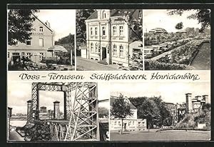 Ansichtskarte Henrichenburg, Schiffshebewerk, Gasthaus Voss-Terrassen