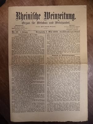 Rheinische Weinzeitung - Organ für Weinbau & Weinhandel, 6. Jahrgang, Nr. 19, 7. Mai 1902,