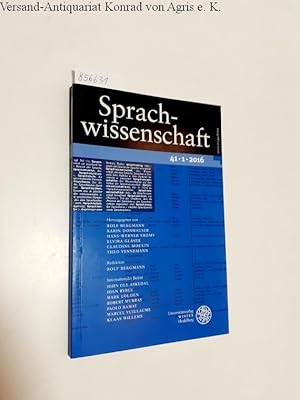 Bild des Verkufers fr Sprachwissenschaft - Band 41 Heft 1 zum Verkauf von Versand-Antiquariat Konrad von Agris e.K.