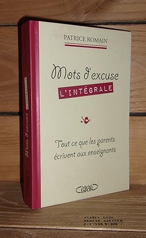 Bild des Verkufers fr MOTS D'EXCUSE, L'INTEGRALE zum Verkauf von Planet's books