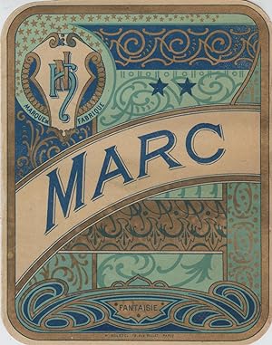 "MARC FANTAISIE" Etiquette-chromo originale (entre 1890 et 1900)
