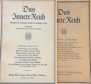 Das Innere Reich. Zeitschrift für Dichtung, Kunst und deutsches Leben. 1.-11. Jahrgang.