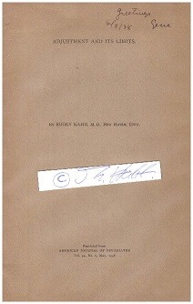 EUGEN KAHN (1887-1973) Professor Dr., deutsch-amerikanischer Psychiater. Er arbeitete vor allem z...