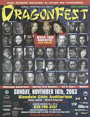 Gerald Okamura's 8th Annual Dragon Fest: Sunday, November 16, 2003 (Two-Sided Advertising Flier)
