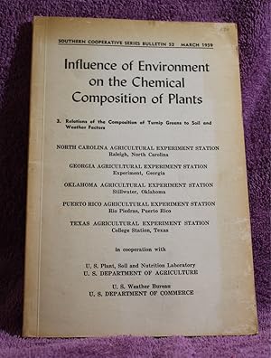 INFLUENCE OF ENVIRONMENT ON THE CHEMICAL COMPOSITION OF PLANTS 3. Relations of the Composition of...