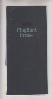 Bild des Verkufers fr FlugBlatt Presse zum Verkauf von Robinson Street Books, IOBA