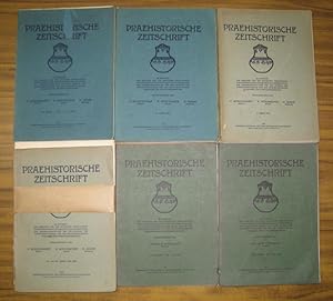 Imagen del vendedor de Konvolut Praehistorische Zeitschrift. Es liegen vor: VII. Band 1915, Heft 3/4 // IX. Band 1917 // X. Band 1918 // XI. und XII. Band 1919, 1920 // XVIII. Band 1927, Heft 1/2 UND 3/4 a la venta por Antiquariat Carl Wegner