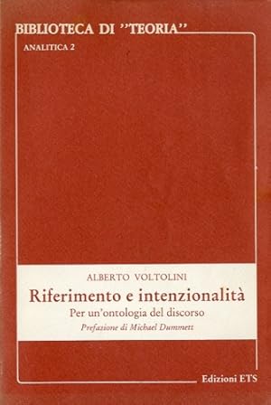 Image du vendeur pour Riferimento e intenzionalita'. mis en vente par LIBET - Libreria del Riacquisto