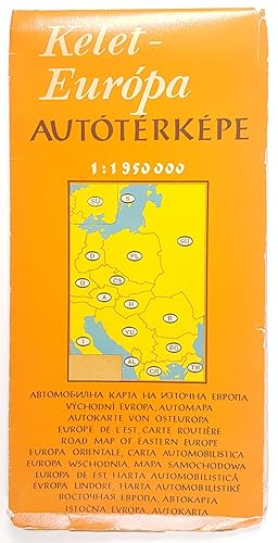 Bild des Verkufers fr Kelet-Europa Autoterkepe 1:1.950.000. - [Ungarische Europa Straenkarte]. - zum Verkauf von Antiquariat Tautenhahn