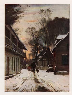 RUSTIC HOUSES IN SAINTE-PÉTRONILLE QUEBEC by HORATIO WALKER 1928 CANADIANA ART PRINT HISTORICAL V...