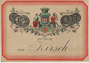 "PUNCH AU KIRSCH" Etiquette-chromo originale (1900)