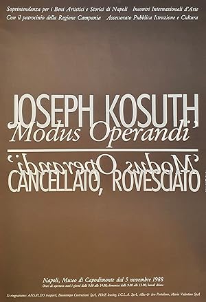 Modus Operandi Cancellato, Rovesciato. Unopera di Joseph Kosuth al Museo di Capodimonte